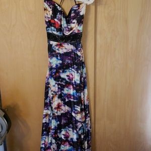City Chic Strapless Floral Dress - plus size